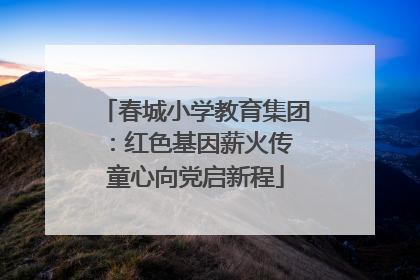 春城小学教育集团：红色基因薪火传 童心向党启新程