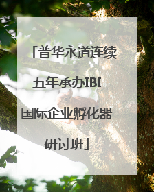 普华永道连续五年承办IBI国际企业孵化器研讨班