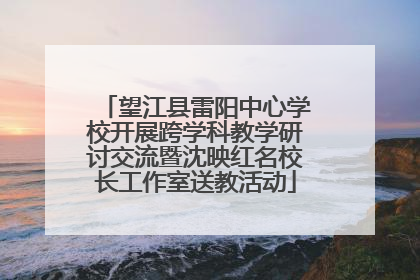 望江县雷阳中心学校开展跨学科教学研讨交流暨沈映红名校长工作室送教活动