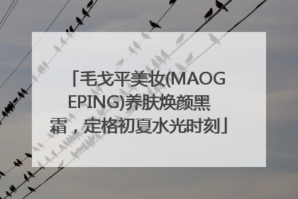 毛戈平美妆(MAOGEPING)养肤焕颜黑霜，定格初夏水光时刻