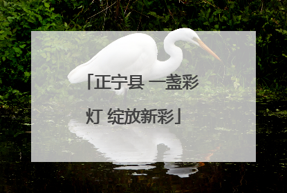 正宁县 一盏彩灯 绽放新彩
