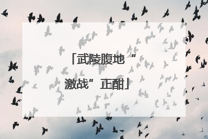 武陵腹地“激战”正酣