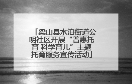 梁山县水泊街道公明社区开展“普惠托育 科学育儿”主题托育服务宣传活动