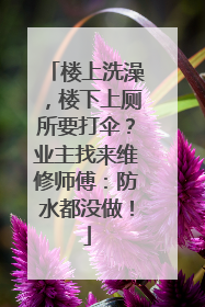 楼上洗澡，楼下上厕所要打伞？业主找来维修师傅：防水都没做！