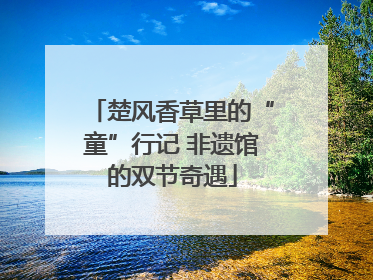 楚风香草里的“童”行记 非遗馆的双节奇遇