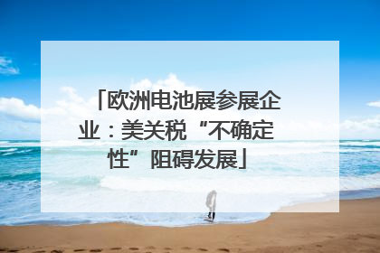 欧洲电池展参展企业：美关税“不确定性”阻碍发展