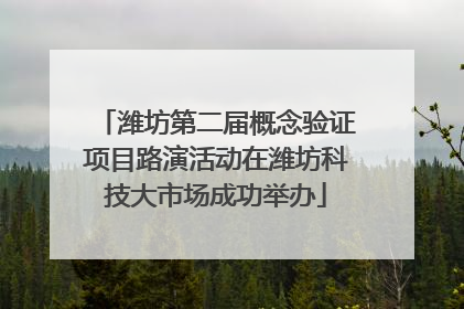 潍坊第二届概念验证项目路演活动在潍坊科技大市场成功举办