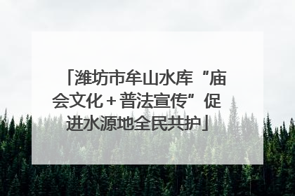 潍坊市牟山水库“庙会文化＋普法宣传”促进水源地全民共护