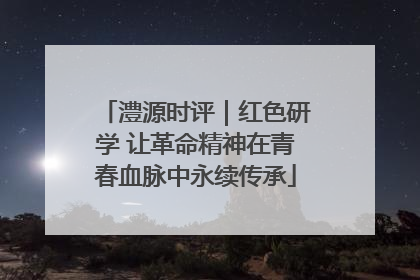 澧源时评｜红色研学 让革命精神在青春血脉中永续传承