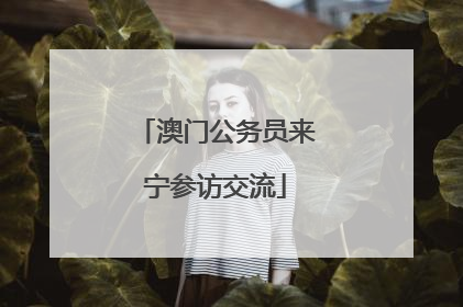 澳门公务员来宁参访交流