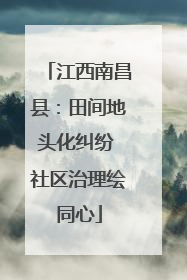 江西南昌县：田间地头化纠纷 社区治理绘同心
