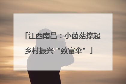 江西南昌：小菌菇撑起乡村振兴“致富伞”