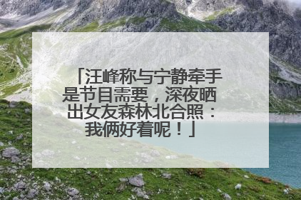 汪峰称与宁静牵手是节目需要，深夜晒出女友森林北合照：我俩好着呢！
