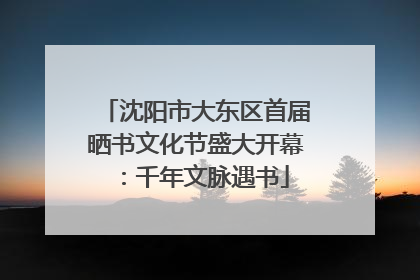 沈阳市大东区首届晒书文化节盛大开幕：千年文脉遇书