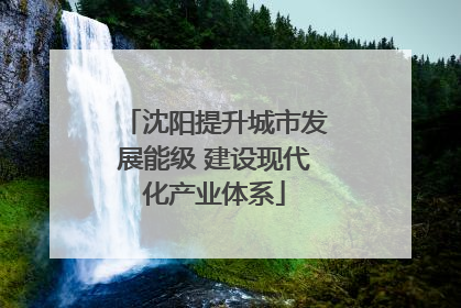 沈阳提升城市发展能级 建设现代化产业体系