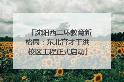 沈阳西二环教育新格局：东北育才于洪校区工程正式启动