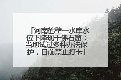 河南鹤壁一水库水位下降现千佛石窟：当地试过多种办法保护，目前禁止打卡