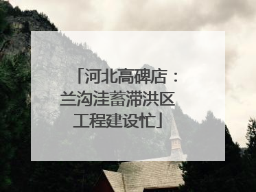河北高碑店：兰沟洼蓄滞洪区工程建设忙