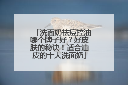 洗面奶祛痘控油哪个牌子好？好皮肤的秘诀！适合油皮的十大洗面奶