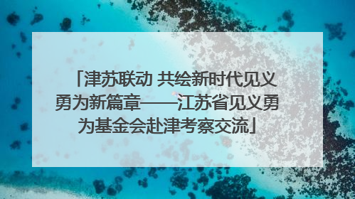 津苏联动 共绘新时代见义勇为新篇章——江苏省见义勇为基金会赴津考察交流