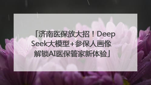 济南医保放大招！DeepSeek大模型+参保人画像 解锁AI医保管家新体验
