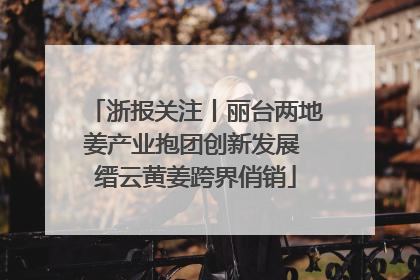 浙报关注丨丽台两地姜产业抱团创新发展 缙云黄姜跨界俏销