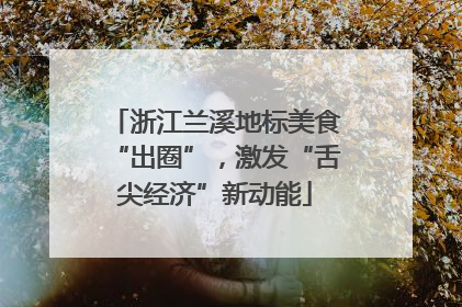 浙江兰溪地标美食“出圈”，激发“舌尖经济”新动能