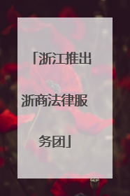 浙江推出浙商法律服务团