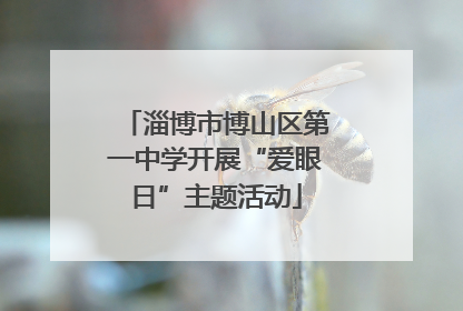 淄博市博山区第一中学开展“爱眼日”主题活动
