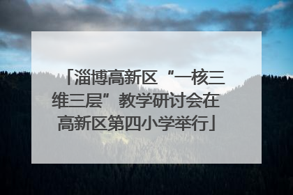 淄博高新区“一核三维三层”教学研讨会在高新区第四小学举行