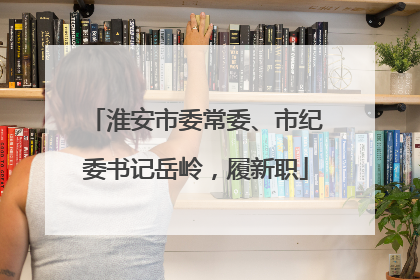 淮安市委常委、市纪委书记岳岭，履新职