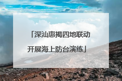 深汕惠揭四地联动开展海上防台演练