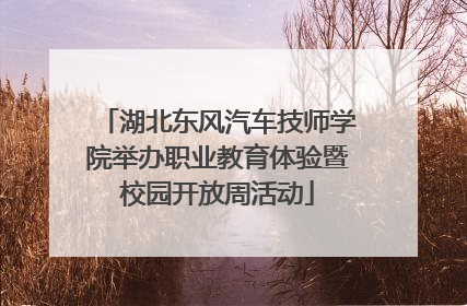 湖北东风汽车技师学院举办职业教育体验暨校园开放周活动