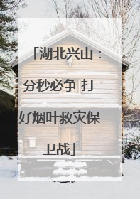 湖北兴山：分秒必争 打好烟叶救灾保卫战