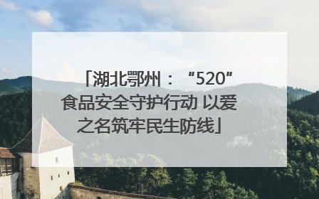 湖北鄂州：“520”食品安全守护行动 以爱之名筑牢民生防线