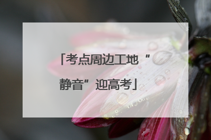 考点周边工地“静音”迎高考