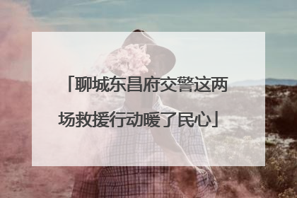 聊城东昌府交警这两场救援行动暖了民心