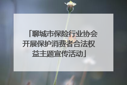 聊城市保险行业协会开展保护消费者合法权益主题宣传活动
