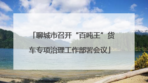 聊城市召开“百吨王”货车专项治理工作部署会议