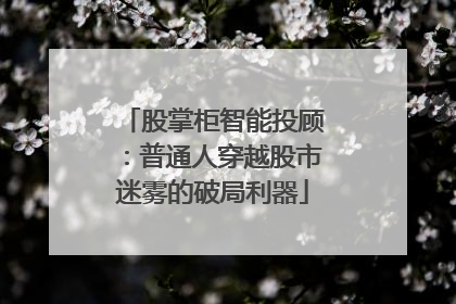 股掌柜智能投顾：普通人穿越股市迷雾的破局利器
