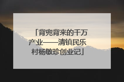 背兜背来的千万产业——清镇民乐村杨敏珍创业记