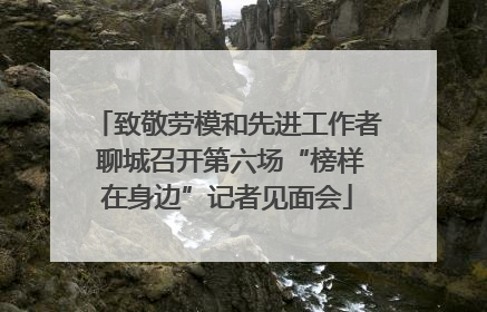 致敬劳模和先进工作者 聊城召开第六场“榜样在身边”记者见面会