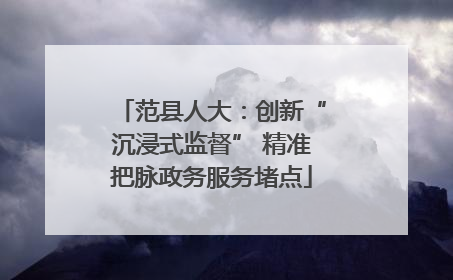 范县人大：创新“沉浸式监督” 精准把脉政务服务堵点