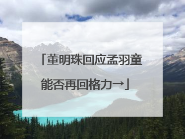 董明珠回应孟羽童能否再回格力→