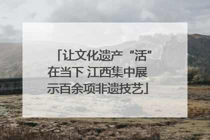 让文化遗产“活”在当下 江西集中展示百余项非遗技艺