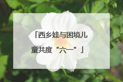 西乡娃与困境儿童共度“六一”