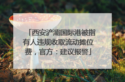 西安浐灞国际港被指有人违规收取流动摊位费，官方：建议报警