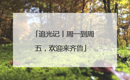 追光记丨周一到周五，欢迎来齐鲁