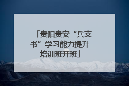 贵阳贵安“兵支书”学习能力提升培训班开班