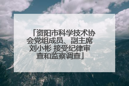 资阳市科学技术协会党组成员、副主席刘小彬 接受纪律审查和监察调查